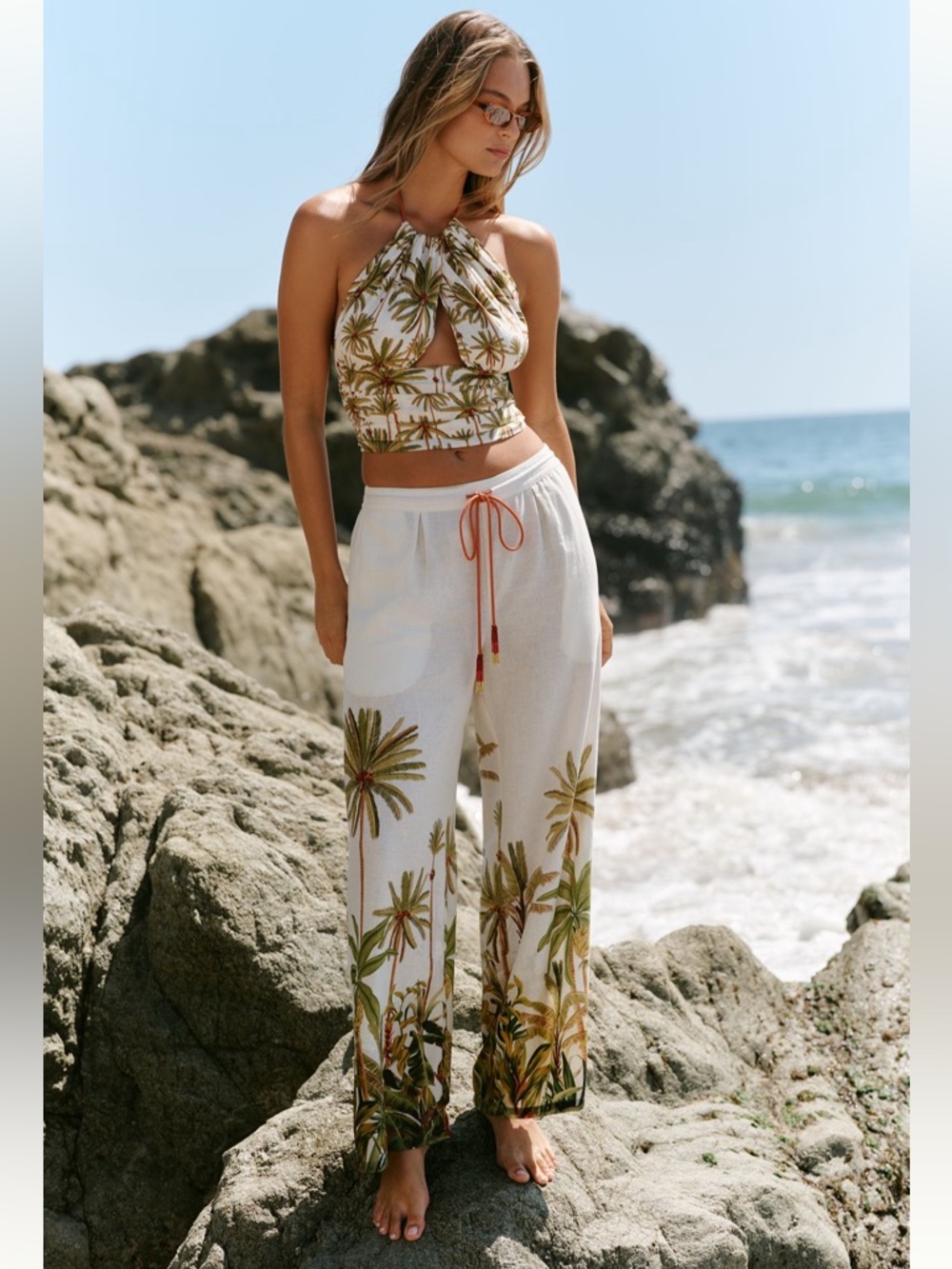 FARM RIO X ANTHROPOLOGIE DRAWSTRING PANTS NEW XL